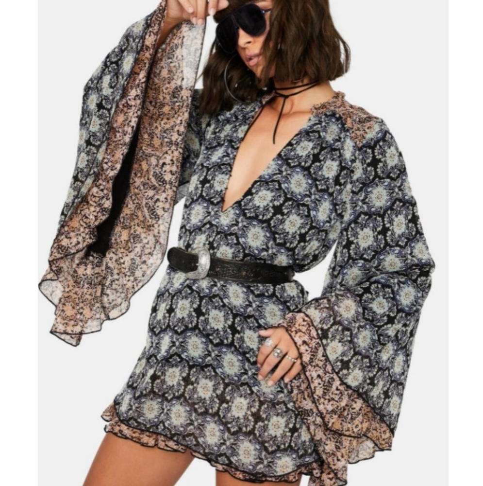 *SOLD*Free People Gabi Tunic Dress Size Small - Picture 4 of 6
